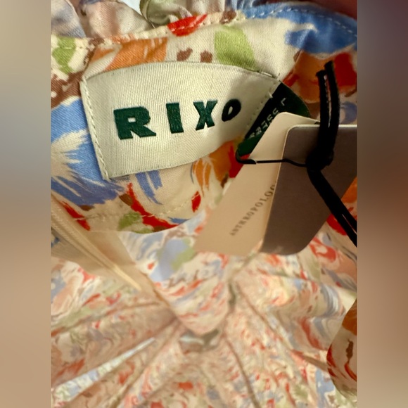 NWT Anthropologie RIXO June Floral Ruffled A-Line Midi Dress - size L - Picture 8 of 9